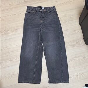 Barrel Denim Jeans in Dark Grey